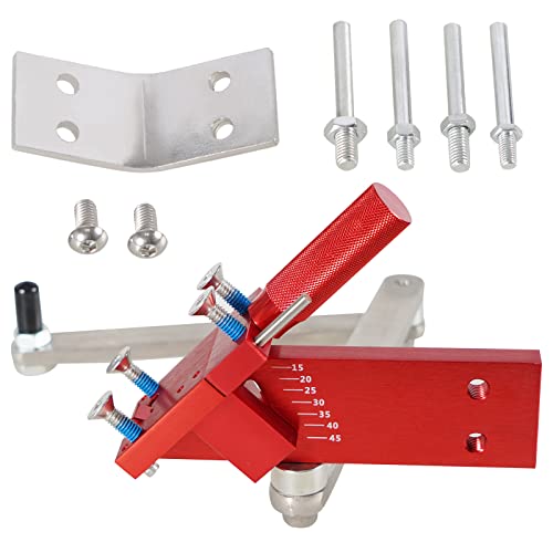 RACTOP Verstellbarer Rasenmäher-Schärfer, 15°-45° - Ergonomischer Schärf-Balancer-Halterung für professionelle Rasenmäher, Rot von RACTOP
