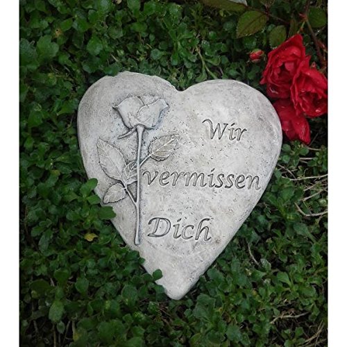 Grabherz Grabengel Spruch - Wir vermissen Dich - Grabschmuck Grabdeko Trauerherz Grabherz Grabengel Spruch - Wir vermissen Dich - Grabschmuck Grabdeko Trauerherz von RADA