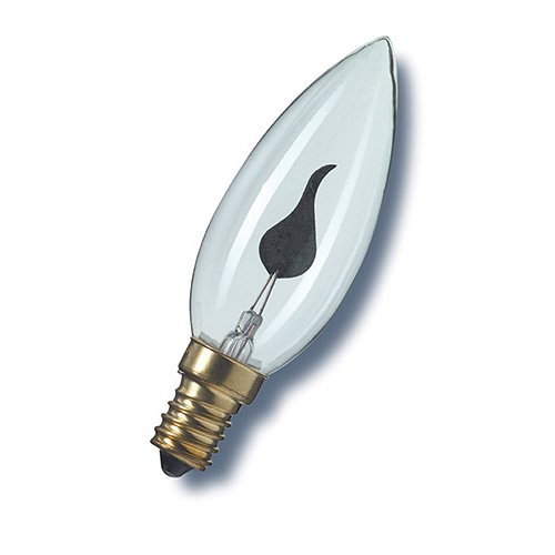 RADIUM Flacker-Kerzenlampe klar, Sockel E14 3 Watt von RADIUM
