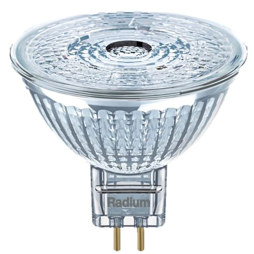 Radium LED NV-Reflektorlampe ESSENCE MR16 50 827/WFL, 12V, GU4, 8W 2700K 621lm 1000cd 36°, schaltbar von RADIUM