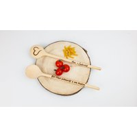 Personalisierter Kochlöffel | 30cm Mit Ihrer Gravur | Name/Spruch Logo Holz Geburtstag Geschenk Lasergravur Kochen von RADesignsDE