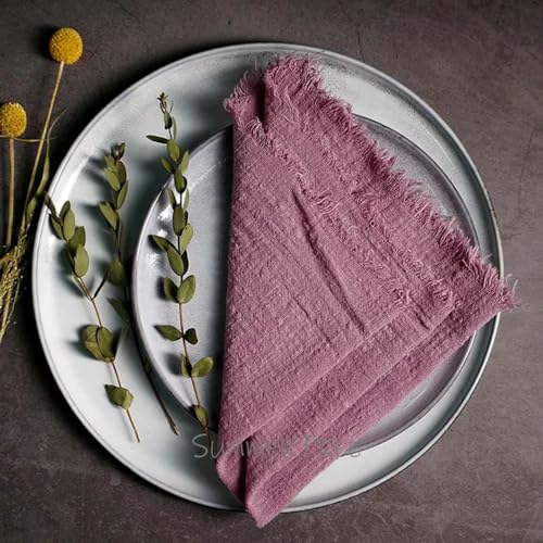 50 Stück Servietten Baumwollgaze 30 cm Serviette Musselin Geschirrtücher Abendessen Retro Käsetuch Hochzeit Party Rustikale Tischdekoration 16 Zoll von RAEF