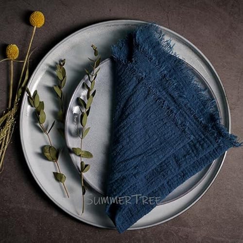 50 Stück Servietten Baumwollgaze 41 cm Serviette Musselin Geschirrtücher Abendessen Retro Käsetuch Hochzeit Party Rustikale Tischdekoration 16 Zoll von RAEF
