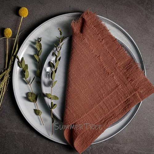 50 Stück Servietten Baumwollgaze 41 cm Serviette Musselin Geschirrtücher Abendessen Retro Käsetuch Hochzeit Party Rustikale Tischdekoration 16 Zoll von RAEF
