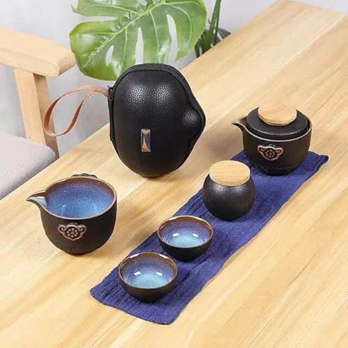 Chinesische Tee Reise Tee-Set Kung Fu TeaSet Keramik Tragbare Teekanne Porzellan Teaset Gaiwan Tee Tassen Tee Zeremonie von RAEF
