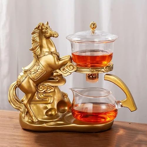 Kreative Pferd Teekanne Vollautomatische Glas Teekanne Infuser Magnetische Wasser Ablenkung Hitzebeständige Kungfu Tee Trinken Tee-Set von RAEF