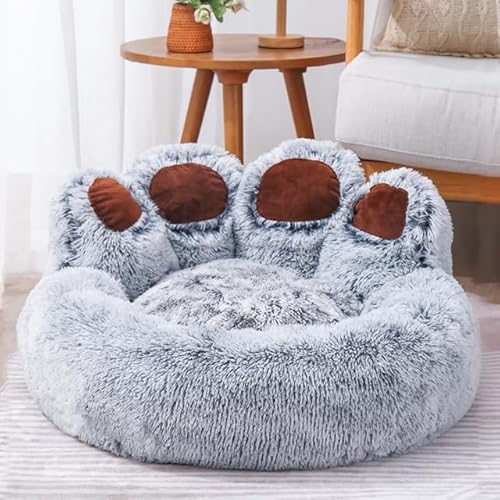 RAEF 1Pcs Haustier Katze Und Hund Bett Nette Hand Bärentatze Pelz Nest Komfortable Haustier Bett Kleine Medium Große Weichen, Flauschigen Katze Nest von RAEF