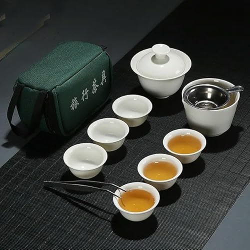 Tassen Tee-Set Becher Tee Fu Von Teekanne Reise Tragbare Teetasse Service Chinesische Zeremonie Tee Porzellan Gaiwan Set Keramik Kung von RAEF