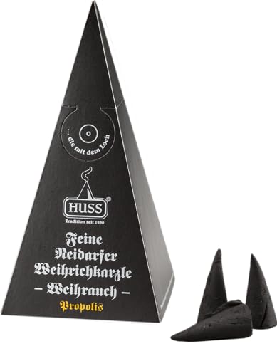 Huss Räucherkerzen Pyramide 3er-Pack Feine Neudorfer Weihrichkarzle (Propolis) von RÄUCHERFLASCHE