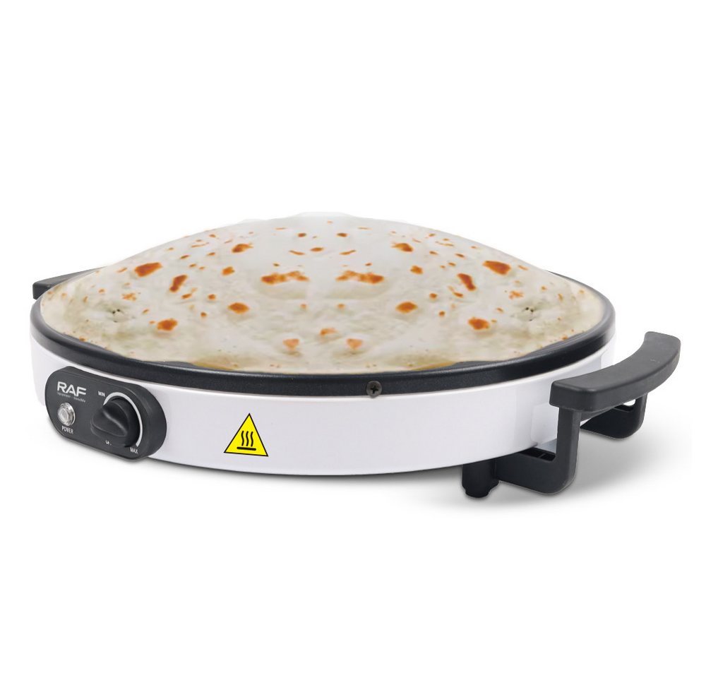 RAF Pfannen-Set R.5422, Edelstahl (Elektropfanne, Glasdeckel, Stromkabel mit Thermostat, Set), elektrische Pizzapfanne von RAF