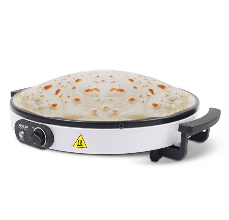 RAF Pfannen-Set R.5422, Edelstahl (Elektropfanne, Glasdeckel, Stromkabel mit Thermostat, Set), elektrische Pizzapfanne von RAF