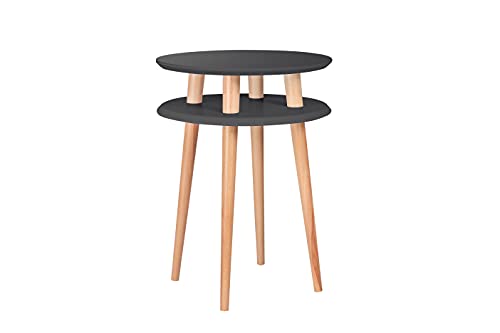 RAGABA UFO Couchtisch Kaffeetisch Wohnzimmertisch Doppelt - Rund - Einfache Montage - 45x61 cm - FSC® Holz von RAGABA