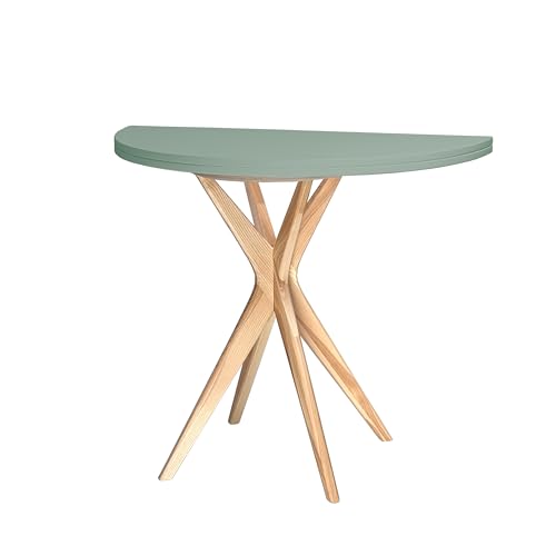 Ragaba JUBI Halbrunder Ausziehbarer Tisch 100cm Salbeigrün Ragaba JUBI Halbrunder Ausziehbarer Tisch 100cm Salbeigrün von RAGABA