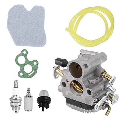 Kettensägen -Vergaser for for Husqvarna 235 23 5e 236 240 240E Carburetor-Zündkerzen-Dichtung Kraftstoffleitungs Kit 5450726-01 von RAGDAA
