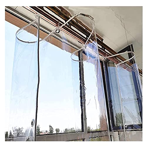 RAGGZZ Wasserdicht Plane, Draussen Vorhänge Mit Ösen Schwer Belastbar Wasserdicht PVC Durchsichtig for Pavillon, Garten, Balkon (Size : 4x2.3m) von RAGGZZ