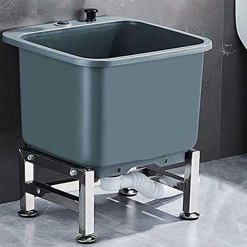 Bodenwischbecken, Tragbarer Bodenwischer, Waschbecken, Schwarz und Hellschwarz, mehrere Größen(Light Black,40 * 44.5cm) von RAGOPILEN