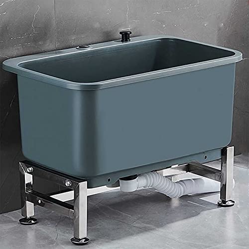 Bodenwischbecken, Tragbarer Bodenwischer, Waschbecken, Schwarz und Hellschwarz, mehrere Größen(Light Black,60 * 44.5cm) von RAGOPILEN