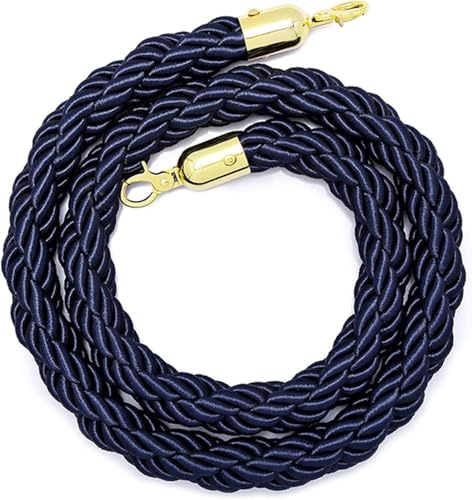 Crowd Control Seile, Absperrseil zur Kontrolle von Menschenmengen mit goldenem Haken, mehrfarbig, mehrere Größen(Dark Blue,2ft/60cm) von RAGOPILEN