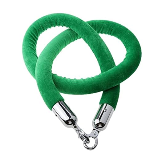 Crowd Control Seile, Samt-Stangenseil zur Kontrolle von Menschenmengen mit silbernem Haken, grün, mehrere Größen(3ft/90cm) von RAGOPILEN