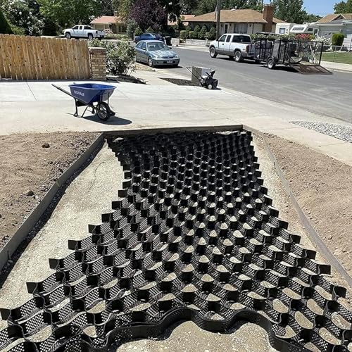 Eckschützer, Ground Geo Grid Schwarz Mehrere Größen 2 Zoll dick(4x8m(13x26ft)) von RAGOPILEN