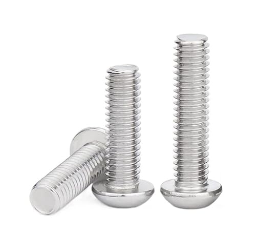Halbrundkopf-Schrauben, Innensechskantschrauben M3 M4 3-60 mm 304 Edelstahl Packung mit 10/50 Stück(4mm,M4) von RAGOPILEN