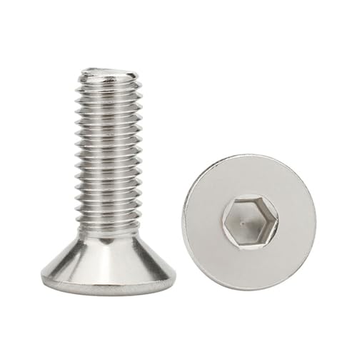Halbrundkopf-Schrauben, Senkkopfschraube mit Innensechskant, M4 M5, 6–90 mm, Edelstahl 304, 20 Stück(10mm,M4-10pcs) von RAGOPILEN