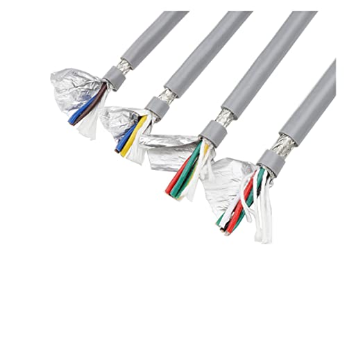 Kabel, 1 Meter 17 AWG 1mm² Kupferkabel 2-8 Adern doppelt geschirmt PVC isoliert grau(17 Awg 1meter,6 Cores) von RAGOPILEN