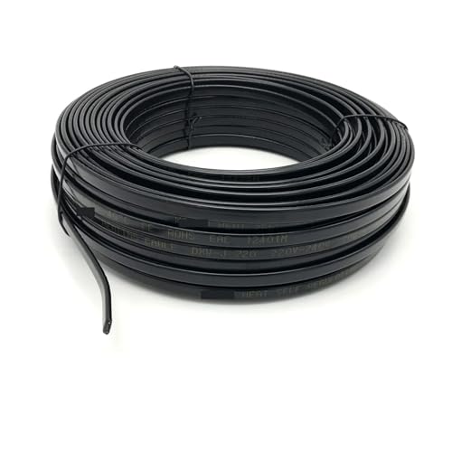 Kabel, 20W/m Selbstregulierendes Heizkabel Schwarz 10-50m for Schneeschmelzen und Rohrbeheizen(50 meters) von RAGOPILEN