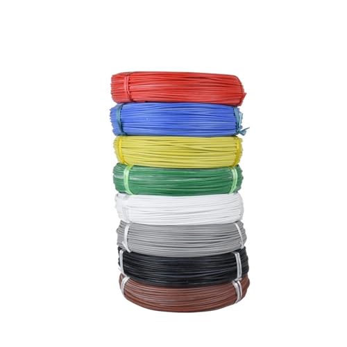 Kabel, AGR Silikonkautschuk-isolierte Kupferlitze, 20 Meter (14–26 AWG), mehrfarbig, 300 V/500 V(Blue,20 m-26 AWG) von RAGOPILEN