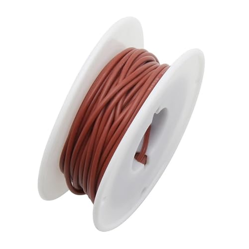 Kabel, Flexibler 16–30 AWG Silikon-isolierter Draht 600 V verzinntes Kupfer, mehrfarbig, Packung mit 5 Rollen(Borwn -5 Rolls,30AWG 20m per roll) von RAGOPILEN