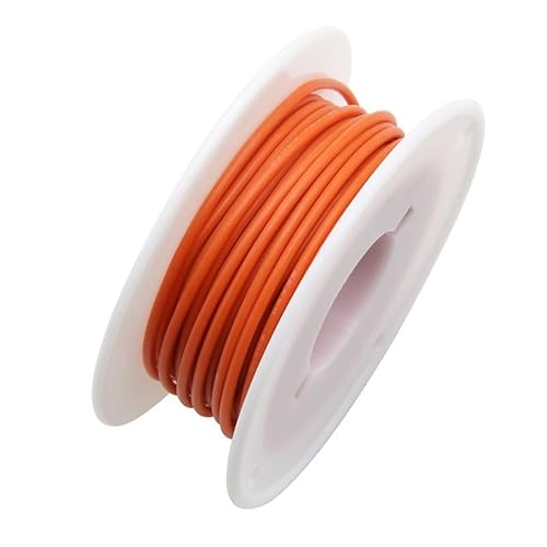 Kabel, Flexibler 16–30 AWG Silikon-isolierter Draht 600 V verzinntes Kupfer, mehrfarbig, Packung mit 5 Rollen(Orange-5 Rolls,28AWG 10m per roll) von RAGOPILEN