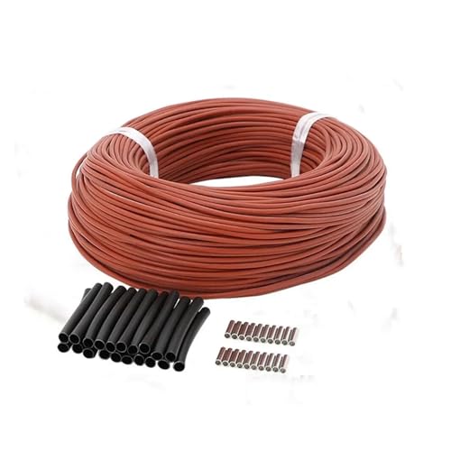 Kabel, Infrarot-Kohlefaser-Heizkabel 12K 33ohm 3mm rote Mehrfachgrößen for Fußbodenheizung(20 meters) von RAGOPILEN