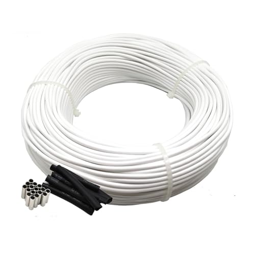Kabel, Kohlefaser-Heizkabel, weiß, mehrere Größen(12k 33ohm 3mm,50 m) von RAGOPILEN