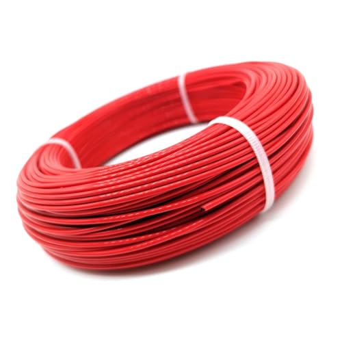 Kabel, PTFE 6K 66Ω/m Carbon Fiber Heizkabel Bodenheizung Draht Rot Mehrere Längen(100 m) von RAGOPILEN