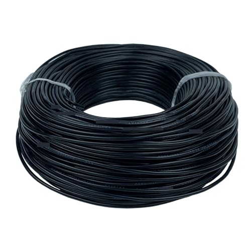 Kabel, RV Kupferdraht Flexibles Kabel 300/500V Litze PVC Elektrischer Draht Mehrere Größen Multicolor(Black,10 meters-11AWG (4.0mm2)) von RAGOPILEN