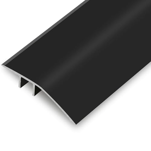 PVC-Bodenübergangsleiste, Aluminium Tür Rand Trim Schwelle Rampe Boden Übergang Streifen Silber/Schwarz 2,9 ft/90cm(Black) von RAGOPILEN
