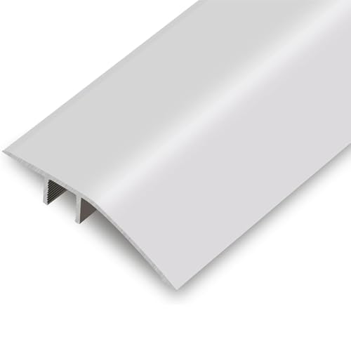 PVC-Bodenübergangsleiste, Aluminium Tür Rand Trim Schwelle Rampe Boden Übergang Streifen Silber/Schwarz 2,9 ft/90cm(Silver) von RAGOPILEN