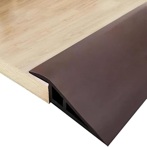PVC-Bodenübergangsleiste, Bodenübergangsleiste for Hartholz, Laminat, Fliesen, Vinyl, Kaffeebraun, 1–20 m(2m/6.6ft) von RAGOPILEN