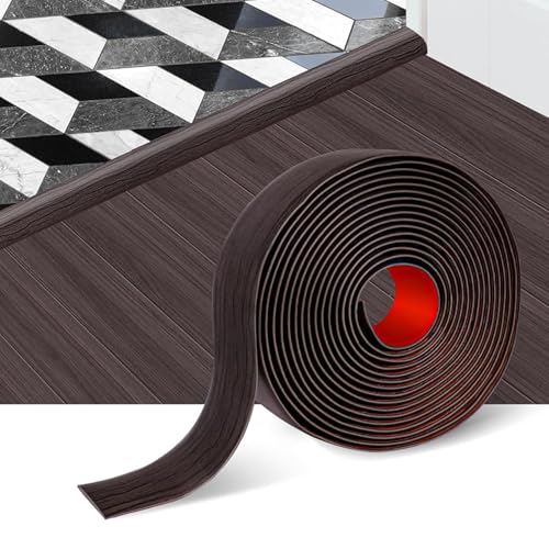 PVC-Bodenübergangsleiste, Selbstklebende Bodenübergangsleiste for Laminat-Teppichfliesen, Schwarznuss, mehrere Größen(2m 5cm) von RAGOPILEN