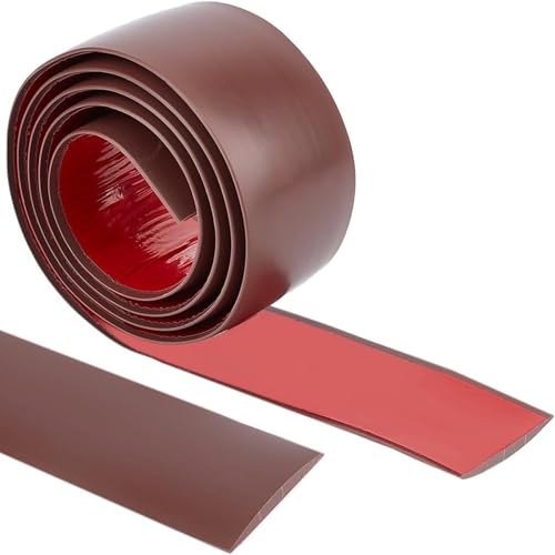 PVC-Bodenübergangsleiste, Selbstklebende Übergangsleiste for Teppich und Fliesen, Kaffeebraun, 5 cm x 1–20 m(20m/65.6ft) von RAGOPILEN