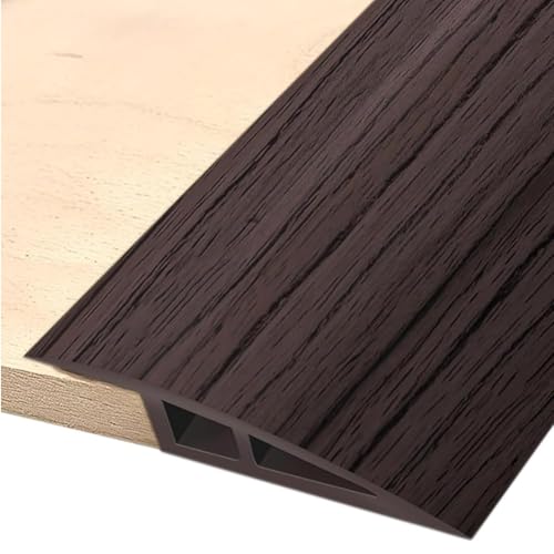 PVC-Bodenübergangsleiste, Selbstklebender Bodenübergangsstreifen 3,3 Fuß Multicolor for Teppich zu Fliese(Black Walnut) von RAGOPILEN