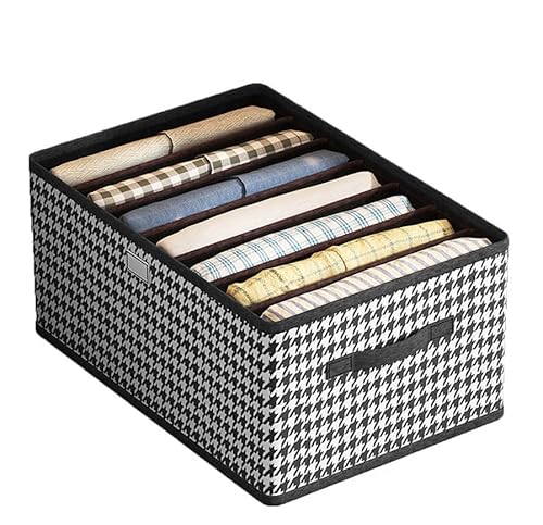 RAGOPILEN Aufbewahrungsbox, 6/7/9 Fächer Kleiderschrank Kleider-Organizer,(A Without Lid,7 grids) von RAGOPILEN