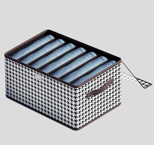 RAGOPILEN Aufbewahrungsbox, 6/7/9 Fächer Kleiderschrank Kleider-Organizer,(A with Lid,7 grids) von RAGOPILEN