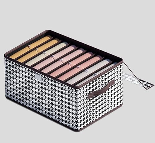 RAGOPILEN Aufbewahrungsbox, 6/7/9 Fächer Kleiderschrank Kleider-Organizer,(A with Lid,9 grids) von RAGOPILEN