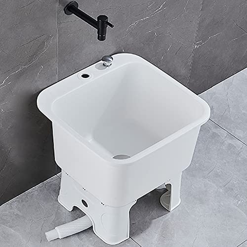 RAGOPILEN Bodenwischbecken, Bodenwischer-Spülbecken, gewerblicher Wäschezuber mit Ablassknopf und Wasserhahn, mehrere Größen(40cm) von RAGOPILEN