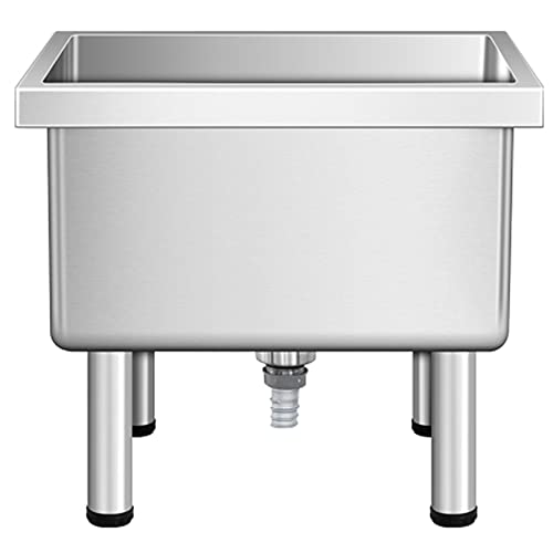 RAGOPILEN Bodenwischbecken, Freistehender Bodenwischer aus Edelstahl, Waschbecken for drinnen und draußen, mehrere Größen(60cm) von RAGOPILEN
