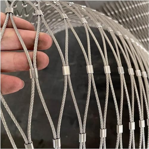 RAGOPILEN Drahtgeflecht, 304 Edelstahl Seil Mesh Mehrere Größen Garten Balkon Treppe Schutz Net(2x2m) von RAGOPILEN