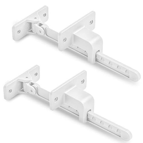 RAGOPILEN Fenster-Restriktoren, Fensterbegrenzer Kindersicherung 2er Pack Weiß & Grau 22cm(White) von RAGOPILEN