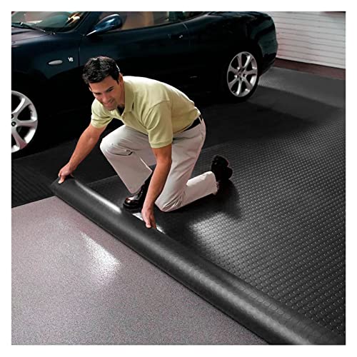 RAGOPILEN Gummifußmatten für Garagenböden, Garage Trailer RV Bodenmatte PVC Rolle Punktmuster 3mm dick schwarz mehrere Größen(0.7X0.7m/2.3X2.3ft) von RAGOPILEN