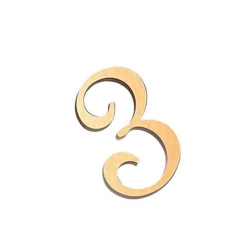 RAGOPILEN Hausnummern, 0-9 Acryl Selbstklebende Hausnummer Türschild Aufkleber Multicolor 7cm(Gold,3) von RAGOPILEN